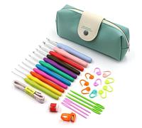 Kit De Crochet Tout-En-Un (30 Pièces) Avec Crochets, Marqueurs, Mètre Ruban, Tachymètre, Coupe-Fil