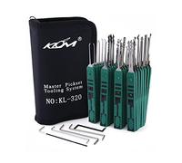 Kit de crochetage de serrure 31 pièces et kit de cartes de version mise à jour - 4 niveaux d'entraînement pour débutant et serrurier