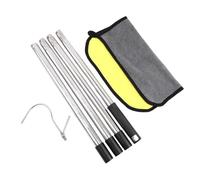 Kit de crochets de nettoyage de piscine en acier inoxydable, 1,2 m (3 pièces) ou 1,6 m (4 pièces) avec crochet 4 styles et serviette carrée, pour piscines hors sol et creusées