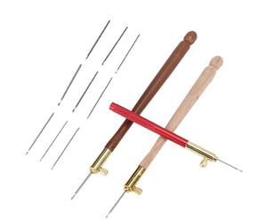 Kit de Crochets de Tambour avec Fermoir, Aiguille à Perles pour Broderie, Tricot DIY, Outil de Couture pour Perlage Créatif, Crochet Luneville, Aiguille Aari