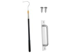 Kit de crochets extractibles pour échelle de - Poteau télescopique | Tige de traction de extensible de 53cm à 161cm, outil de remplacement de corde de trappe de plafond, acier inoxydable