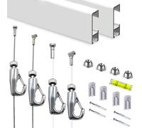 Kit de crochets pour accrocher les tableaux, équipé d'un niveau et d'un câble réglable, idéal pour les cadres de galerie et les outils de suspension de cadres photo. T Wire rope 3M