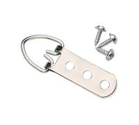 Kit de crochets pour cadres - Lot de 10 ou 50 pièces en D pour fixation murale avec vis en acier inoxydable, construction en fer robuste, 2 trous et 3 (3 trous, 50 pièces)