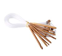 Kit de Crochets Tunisiens Interchangeables, 12 Tailles, avec Câble en Plastique