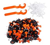 Kit de Croisillon Carrelage Autonivelant │ 100 Système de Nivellement de Carrelage Réutilisables │ 200 Croisillons de Carrelage Croix │ pour Carreaux et Mur et De Sol de 3-16 mm D'épaisseur