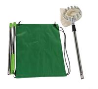Kit de cueillette de fruits d'extérieur de 1,2 m de long, léger, portable, avec panier pour poires, pêches et autres fruits du verger, vert argenté
