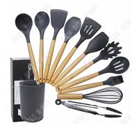 Kit de cuillères - TD® - Ensemble de 12 pièces - Bois - Silicone - Moderne et simple