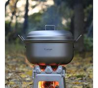 Kit de cuisine de camping avec cuiseur vapeur 2 marmites de 1 L/2 8 L pour une préparation facile des repas (2,8 l)
