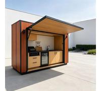 Kit de cuisine d'extérieur avec grille de barbecue en acier | Station de cuisson extérieure pour terrasse et arrière-cour offrant un espace de travail efficace et une grande capacité de