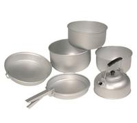 Kit de cuisine MIL-TEC en aluminium - 3 casseroles 1 poêle 1 bouilloire