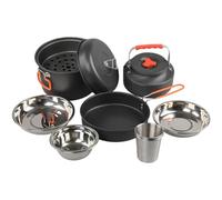Kit De Cuisine Pour Camping,Vapeur Portable,Ensemble D'ustensiles De Cuisine Pour Camping | Pour Camping Randonnée Pêcheurs Voyageurs Pique-Nique Plage Barbecue Événements Sportifs