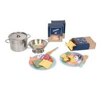 Small Foot Kit de Cuisine pour pâtes Fresh pour la Cuisine des Enfants, avec Casserole, passoire, Vaisselle et pâtes, dès 3 Ans, 12292