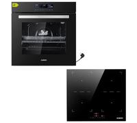 Kit de cuisson autonome | Four encastrable de 60 cm | Plaque de cuisson de 59 cm | Plaque de cuisson avec 2 zones de flexion | Minuterie | Sécurité enfant | Grill | Air chaud | Fonction Air Fry | 14