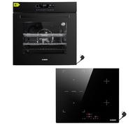Kit de cuisson autonome | Four encastrable | Plaque de cuisson à induction | Plaque de cuisson à induction avec fiche | Minuterie Flexzone | Sécurité enfant | Grill | Air chaud | Fonction Air Fry | 14