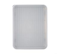 Kit de cuisson en acier inoxydable avec grille de refroidissement - Refroidissement des biscuits, rôtir et pain pour plus couvercle en acier 3 pièces pour four et réfrigérateur (23 x 17 x 5 cm / 26 x