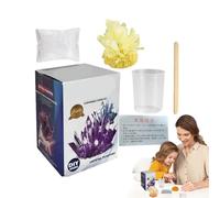 Kit de culture de cristaux : jouet d'expérience scientifique, projet éducatif Stem | Jouet de laboratoire de culture avec apprentissage pratique, garçons et filles de 8 ans E