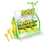 Kit de culture de plantes pour enfants - Kit de culture en serre et fleurs pour enfants avec système de culture hydroponique, thermomètre, girouette et outils, ensemble éducatif de culture de plantes