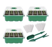 Kit De Culture En Serre D'intérieur, Plateau De Semis, Petites Plantes En Pot Avec Outils De Jardinage Et Étiquettes De Plantes