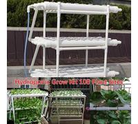 Kit de culture hydroponique 108 Plantes de culture Kit de sites de plantes 3 couches pour plantes naturelles Tube hydroponique Culture Système d'irrigation Jardin Légumes Herbes Plantes pour la maison