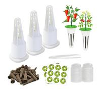 Kit de Culture Hydroponique 121 PCS, Éponges de Croissance et Accessoires de Remplacement avec 30 Paniers de Plantation, 30 Couvercles, Système Hydroponique d’Intérieur pour Légumes, Fleurs et Herbes
