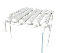Kit de Culture Hydroponique en PVC, Kit et Système pour Culture Hydroponique, Kit de Culture de Plante Potagère pour Culture sans Sol, Tube Hydroponique pour Jardin Balcon Maison(1 Couche 54 Trous)