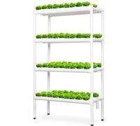 Kit de culture hydroponique, système de tuyaux à 4 couches 24 avec pompe à eau pour cultiver des légumes à feuilles, des herbes et des fruits - Configuration hydroponique complète