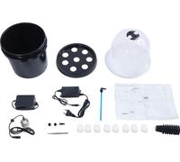 Kit de culture hydroponique, technologie de culture par brouillard, design moderne, kit complet, noir