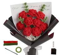 Kit de cure-pipes en forme de fleurs à faire soi-même, bouquet de roses, cure-pipe, kit artisanal, 9 roses, cure-pipes, fournitures artisanales, cure-pipes colorées pour travaux manuels, cure-pipes po