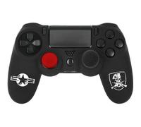 Subsonic - Housse de protection en silicone pour manette Playstation 4 - Pack d'accessoires de customisation avec coque souple, thumb grip caps pour joystick et sticker pour PS4 Slim / PS4 Pro - Camo