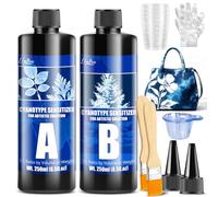 Kit de Cyanotype, Set de Sensibilisateur pour Impression Solaire de 500ml | Prêt à l'emploi, Mélangé 1:1, Set de Solution Cyanotype avec 7 outil, Kit de Produits Chimiques Cyanotype pour Papier & Tissu