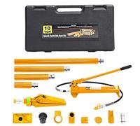 Kit de Cylindre hydraulique - Cric hydraulique Portable 4/10/12 t | Kit de réparation de cadre de voiture avec étui de rangement pour réparation de voiture, réparation de cadre, atelier