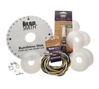 Kit de d marrage Beadsmith Kumihimo - Comprend un disque adh sif, des bobines, des accessoires, un cordon, des instructions et des projets - L'ar