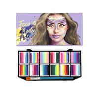 Kit de de pour le visage - 12 couleurs à base d'eau, palette de