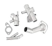 Kit de de Tuyau de Liquide de Refroidissement Moteur en Aluminium 4 Pièces/ensemble Adapté pour Mk4 1.8T 2000-2005 06A121132A (de Tuyau de Refroidissement + Raccord en T de Liquide de Refr
