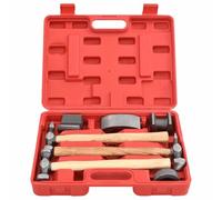 Kit de Débosselage de Carrosserie, Ensemble d'Outils de Réparation de Carrosserie Marteaux et Tas pour Carrossier Kit de marteaux de carrosserie de voiture et de bosses 7 pcs