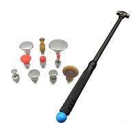 Kit de débosselage sans peinture - Marteau de réparation de bosses de voiture - Outils de frappe de panneaux automobiles - Outils de fixation de carrosserie en métal (11 pièces)