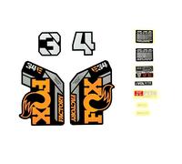 Kit de décalcomanie Fox 2021, 34, E-Bike+, F-S, Logo, Fork Orange