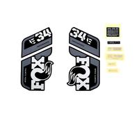 Kit de décalcomanie Fox 2021, 34, E-Bike+, P-S, Logo, Background Gris