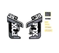 Kit de décalcomanie Fox 2021, 34, E-Bike+, Rhythm, Logo, Fork Gris