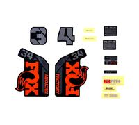 Kit de décalcomanie Fox 2021, 34, F-S, Logo, Fork Orange