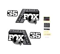 Kit de décalcomanie Fox 2021, 36, P-SE, E-Bike+, Logo, Fork Gris