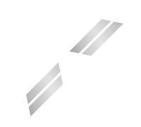 Kit De Décalcomanies De Décoration En Vinyle Pour Mustang GT500 GT350 GT, Double Barre De Capot De Voiture, Marque De Hachage De Garde-boue, Rayures Graphiques Automobiles, Sport(Matt Silver)