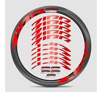 Kit de décalcomanies en carbone pour roue de vélo de route Firecrest 303, couleurs vives, résistant aux rayures, coupe précise, protection UV (rouge flamme métallique super brillant + style 6)