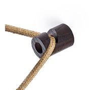 Kit de décentralisation, crochet en bois en “V” au mur ou au plafond pour câble électrique textile - Effet Wengé