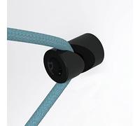 Kit de décentralisation, crochet en 'V' au mur ou au plafond pour câble électrique textile - Noir