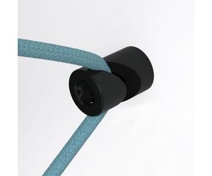 Kit de décentralisation, crochet en 'V' au mur ou au plafond pour câble électrique textile - Noir