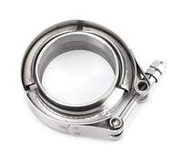 Kit de d'échappement, 2,25 pouces Turbo tuyau d'échappement vers le bas en acier inoxydable V-Band Clamp 2pcs Kit de