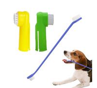 Kit De Déchets De Dents Pour Chien - Ensemble De Brosse À Dents Pour Animaux De Compagnie | Brosse De Nettoyage De Dent De Poils Souple Avec Brosse À Dents À 2 Animaux Et 1 Brosse À Dents A