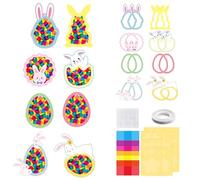 Kit de Déco Printanière, 16 Kits de Bricolage de Loisirs Créatifs de Printemps, Autocollants Fenêtre À Réaliser Soi-Même avec Effet Vitrail, Attrape-soleil Pendentif pour Maison Decoration