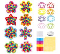 Kit de Déco Printanière, 16 Kits de Bricolage de Loisirs Créatifs de Printemps, Autocollants Fenêtre À Réaliser Soi-Même avec Effet Vitrail, Attrape-soleil Pendentif pour Maison Decoration